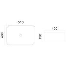 Раковина 51х40 см Am.Pm Universal C8FC0X051GWRE
