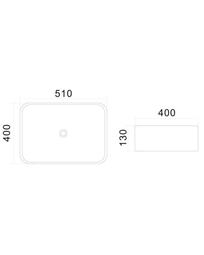 Раковина 51х40 см Am.Pm Universal C8FC0X051GWRE