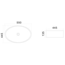 Раковина 55х44,5 см Am.Pm Universal C8FC0X055GWOV