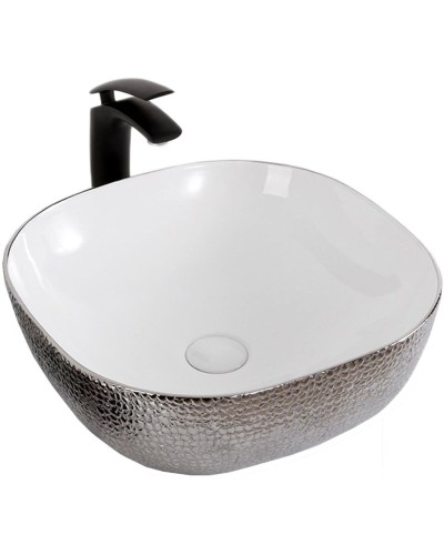 Раковина-чаша Mira 43 MR-4343WS Белая Серебро