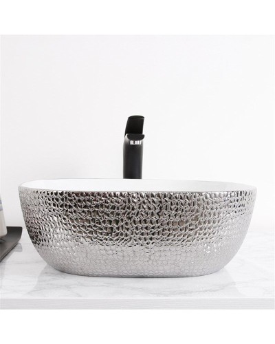 Раковина-чаша Mira 43 MR-4343WS Белая Серебро