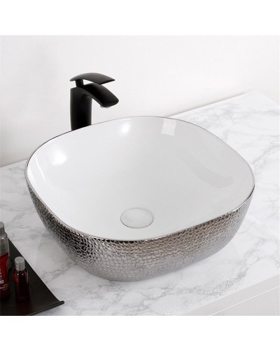 Раковина-чаша Mira 43 MR-4343WS Белая Серебро