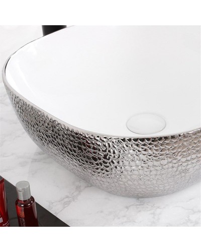 Раковина-чаша Mira 43 MR-4343WS Белая Серебро