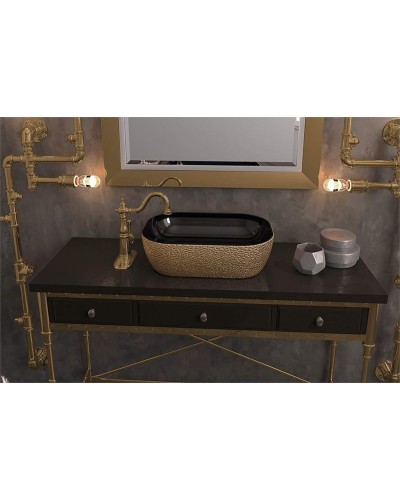 Раковина-чаша Mira 46 MR-4632BG Черная Золото