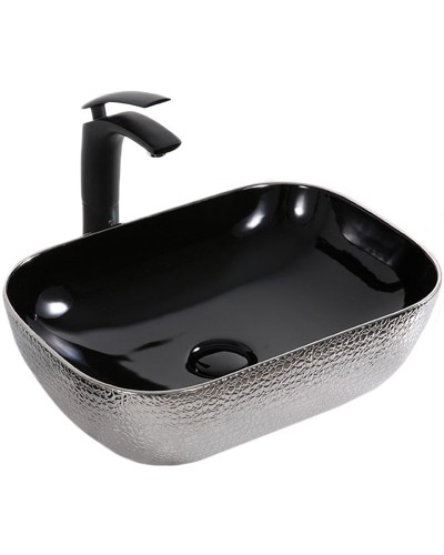 Раковина-чаша Mira 46 MR-4632BS Черная Серебро