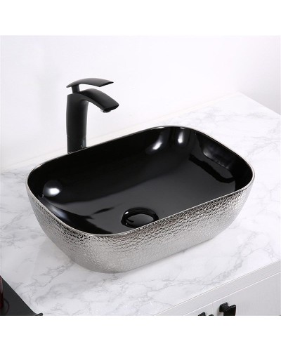 Раковина-чаша Mira 46 MR-4632BS Черная Серебро