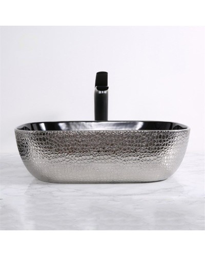 Раковина-чаша Mira 46 MR-4632BS Черная Серебро