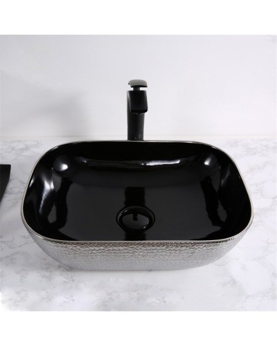 Раковина-чаша Mira 46 MR-4632BS Черная Серебро