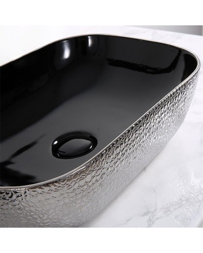 Раковина-чаша Mira 46 MR-4632BS Черная Серебро