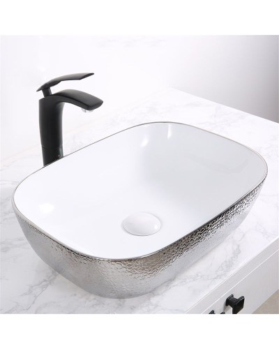 Раковина-чаша Mira 46 MR-4632WS Белая Серебро