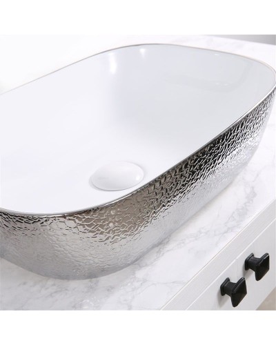 Раковина-чаша Mira 46 MR-4632WS Белая Серебро