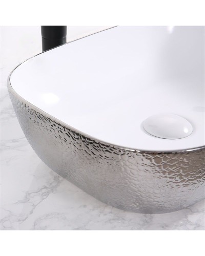 Раковина-чаша Mira 46 MR-4632WS Белая Серебро