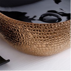 Раковина-чаша Mira 51 MR-5141BG Черная Золото