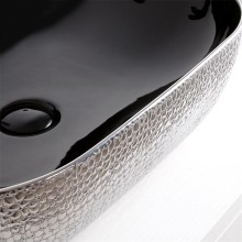 Раковина-чаша Mira 51 MR-5141BS Черная Серебро