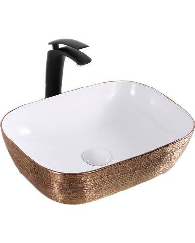 Раковина-чаша Mira 46 MR-4632LWG Белая Золото