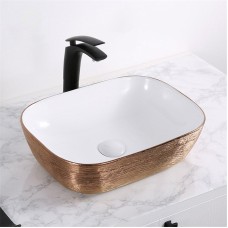 Раковина-чаша Mira 46 MR-4632LWG Белая Золото