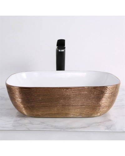 Раковина-чаша Mira 46 MR-4632LWG Белая Золото