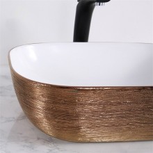 Раковина-чаша Mira 46 MR-4632LWG Белая Золото