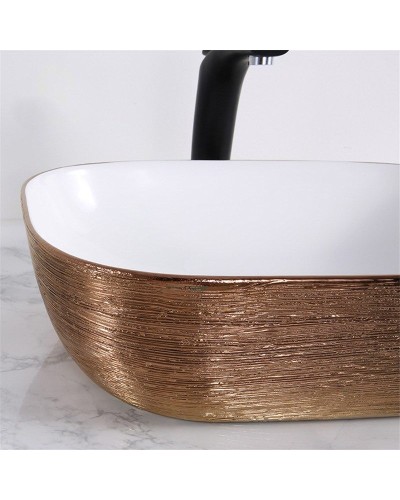 Раковина-чаша Mira 46 MR-4632LWG Белая Золото