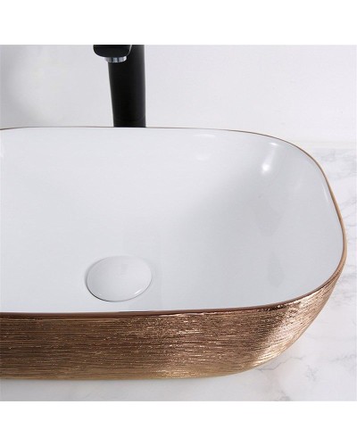 Раковина-чаша Mira 46 MR-4632LWG Белая Золото