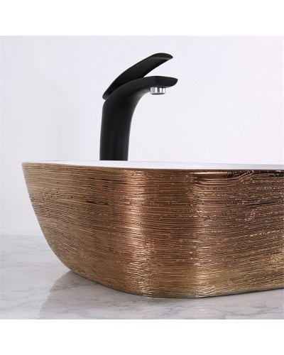 Раковина-чаша Mira 46 MR-4632LWG Белая Золото