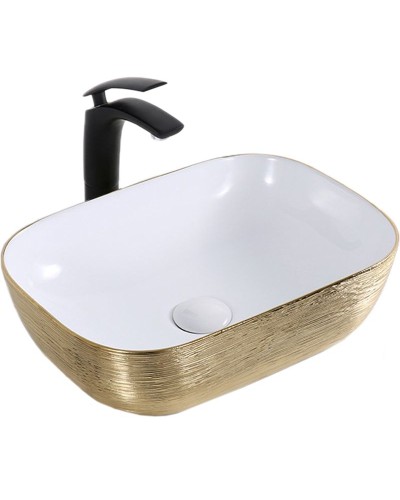 Раковина-чаша Mira 46 MR-4632LWY Белая Золото