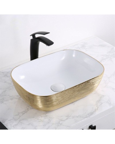 Раковина-чаша Mira 46 MR-4632LWY Белая Золото