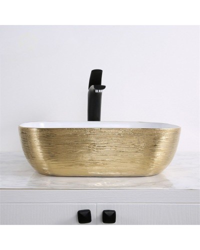 Раковина-чаша Mira 46 MR-4632LWY Белая Золото