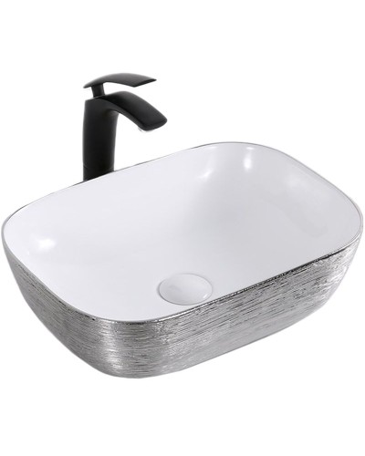 Раковина-чаша Mira 46 MR-4632LWS Белая Серебро