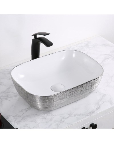 Раковина-чаша Mira 46 MR-4632LWS Белая Серебро