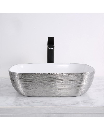 Раковина-чаша Mira 46 MR-4632LWS Белая Серебро