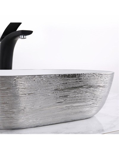 Раковина-чаша Mira 46 MR-4632LWS Белая Серебро