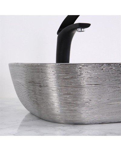 Раковина-чаша Mira 46 MR-4632LWS Белая Серебро