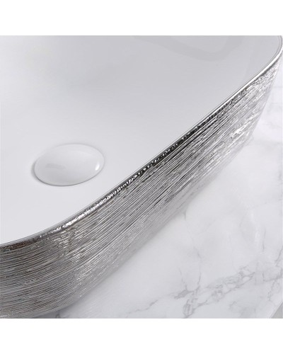 Раковина-чаша Mira 46 MR-4632LWS Белая Серебро