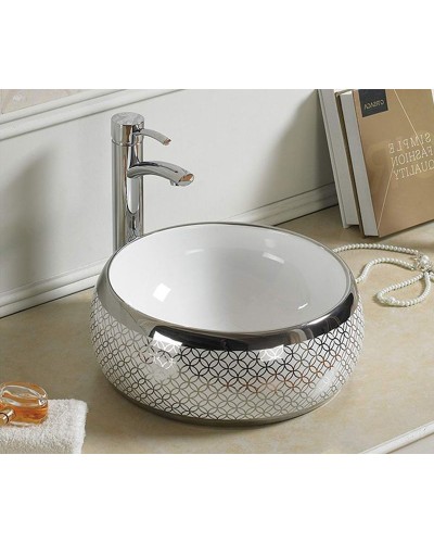 Раковина-чаша CeramaLux 39 5004SP Белая Серая