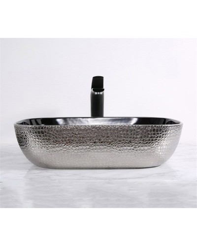 Раковина-чаша CeramaLux 50 D1302H020 Серебро Черная