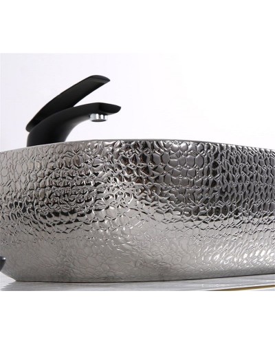 Раковина-чаша CeramaLux 50 D1302H020 Серебро Черная