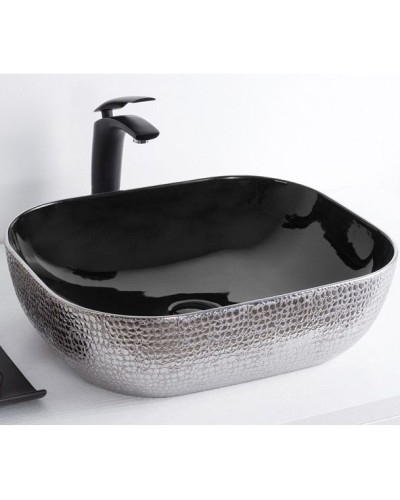 Раковина-чаша CeramaLux 50 D1302H020 Серебро Черная