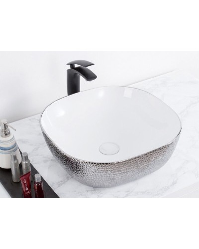 Раковина-чаша CeramaLux 42 D1301H021 Белая Серебро