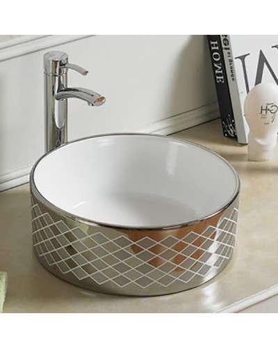 Раковина-чаша CeramaLux 41 7078ASP Серебро