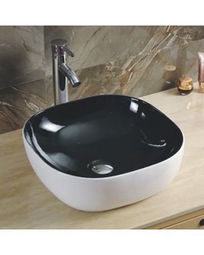Раковина-чаша CeramaLux 43 360 Черная Белая