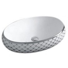 Раковина-чаша CeramaLux 59 262 Белая Серебряная