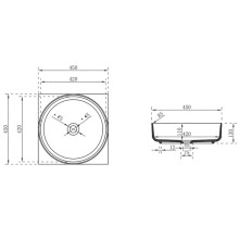 Раковина 45x45 см Vincea BS-6S16MW