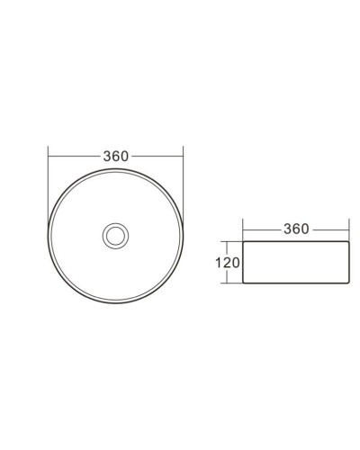 Раковина-чаша BelBagno 36 BB1357 Белая