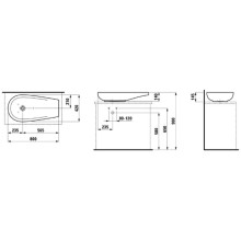 Раковина-чаша 80 см Laufen Alessi 8.1897.3.400.112.1