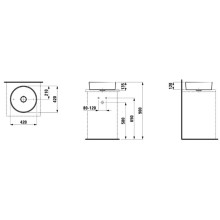 Раковина-чаша 42 см, глянцевый черный Laufen Kartell by Laufen 8.1233.1.020.112.1