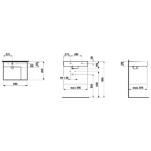 Раковина с полочкой справа 60 см Laufen Kartell by Laufen 8.1033.4.000.104.1