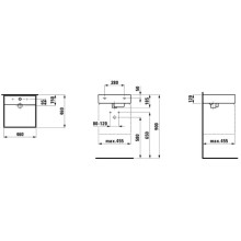 Мини-раковина, со специальным скрытым сливом 46 см Laufen Kartell by Laufen 8.1533.1.000.104.1