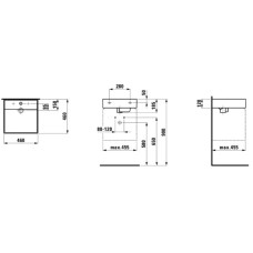 Мини-раковина, со специальным скрытым сливом 46 см Laufen Kartell by Laufen 8.1533.1.000.104.1