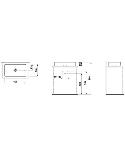 Раковина-чаша 60 см Laufen Living 8.1143.4.400.112.1
